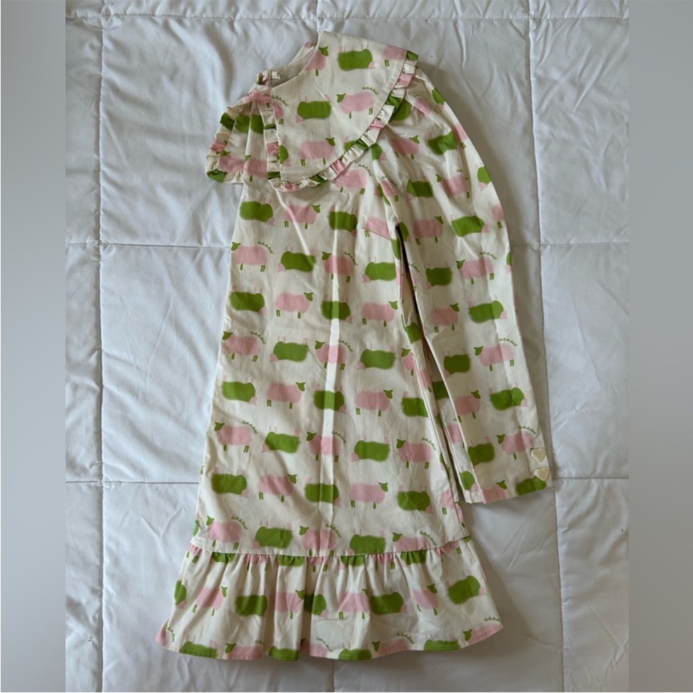 Lisa says gah Diana frock mini dress counting sheep green pink ruffle NWOT - Picture 6 of 11